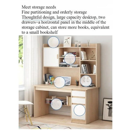 Computer Desk Bookcase  Study desk and chair