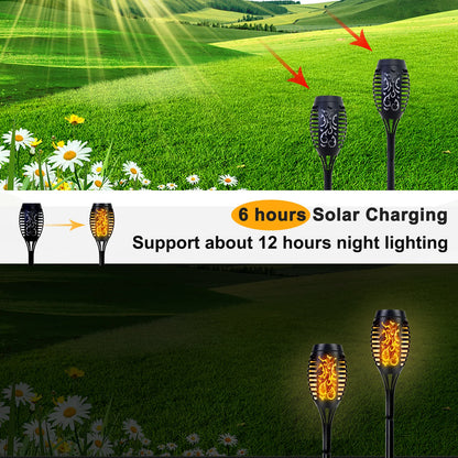 Outdoor LED 4/6/8/12Pcs Solar Torch Lights