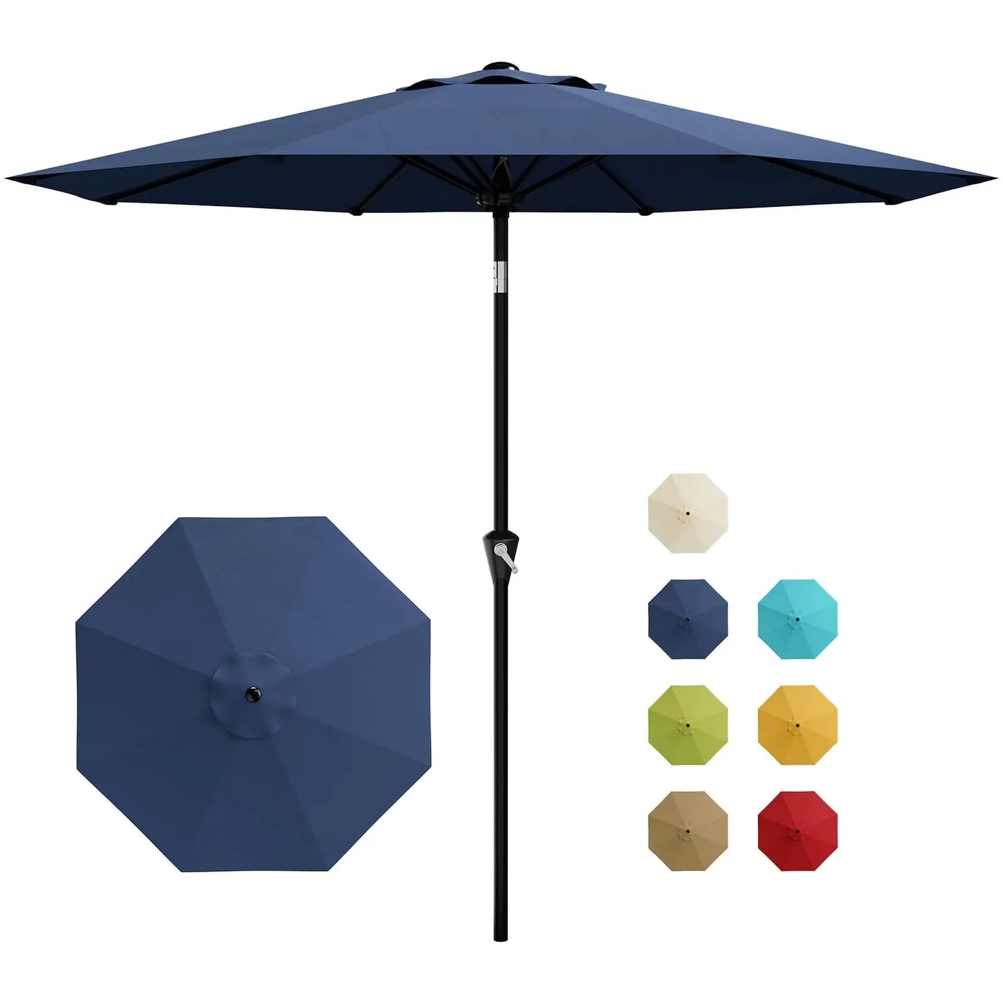 Patio Umbrella With Crank Lift & Tilt Waterproof