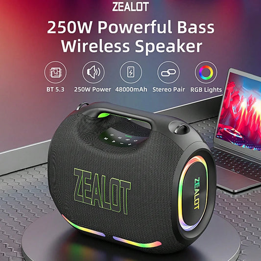 250W Wireless Speaker, Outdoor Portable,  Long Battery,
