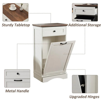 Tilt Out Trash Cabinet Freestanding