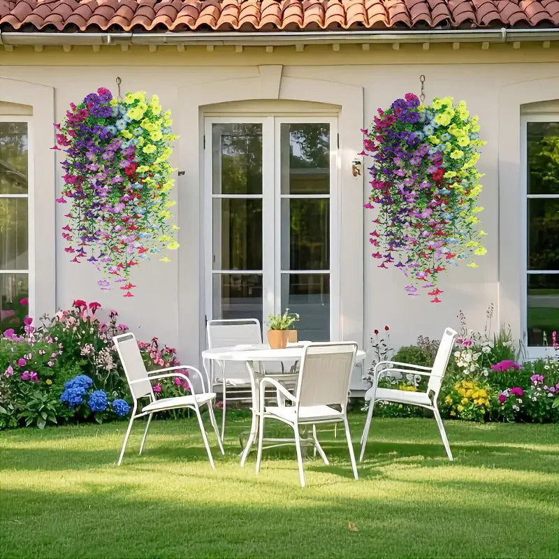 New Artificial Hanging Flowers and Plants UV-Resistant