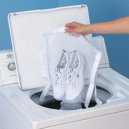 2 White Shoe or Clothes Laundry Bags