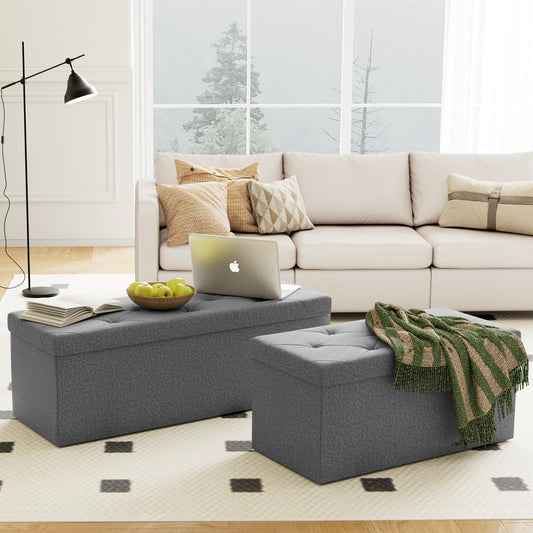 Ottoman Bench Hidden Storage Footstool Toy Box