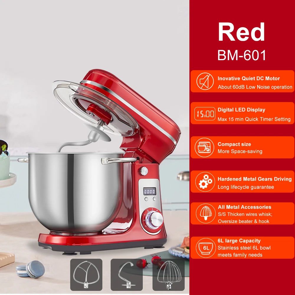 Kitchen Food Stand Mixer, Blender, Whip Dough Kneader,
