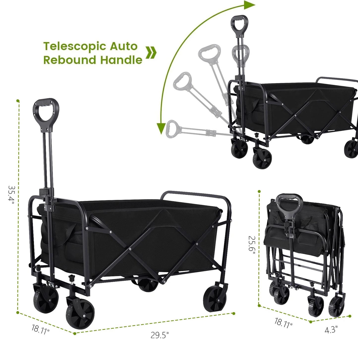 Heavy Duty Wagon Carts Foldable, Portable Wagons
