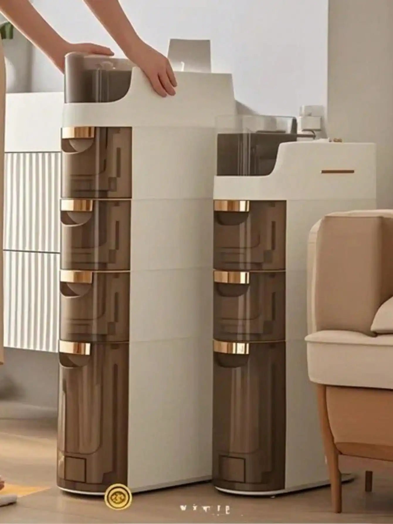 Large Capacity Storage Cabinet  Narrow Corner Pull Out