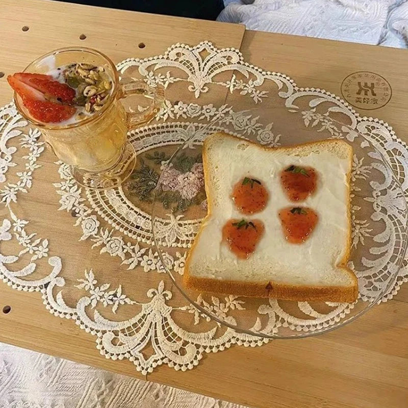 French Style Retro Oval Lace Placemats