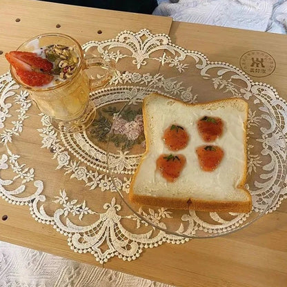 French Style Retro Oval Lace Placemats