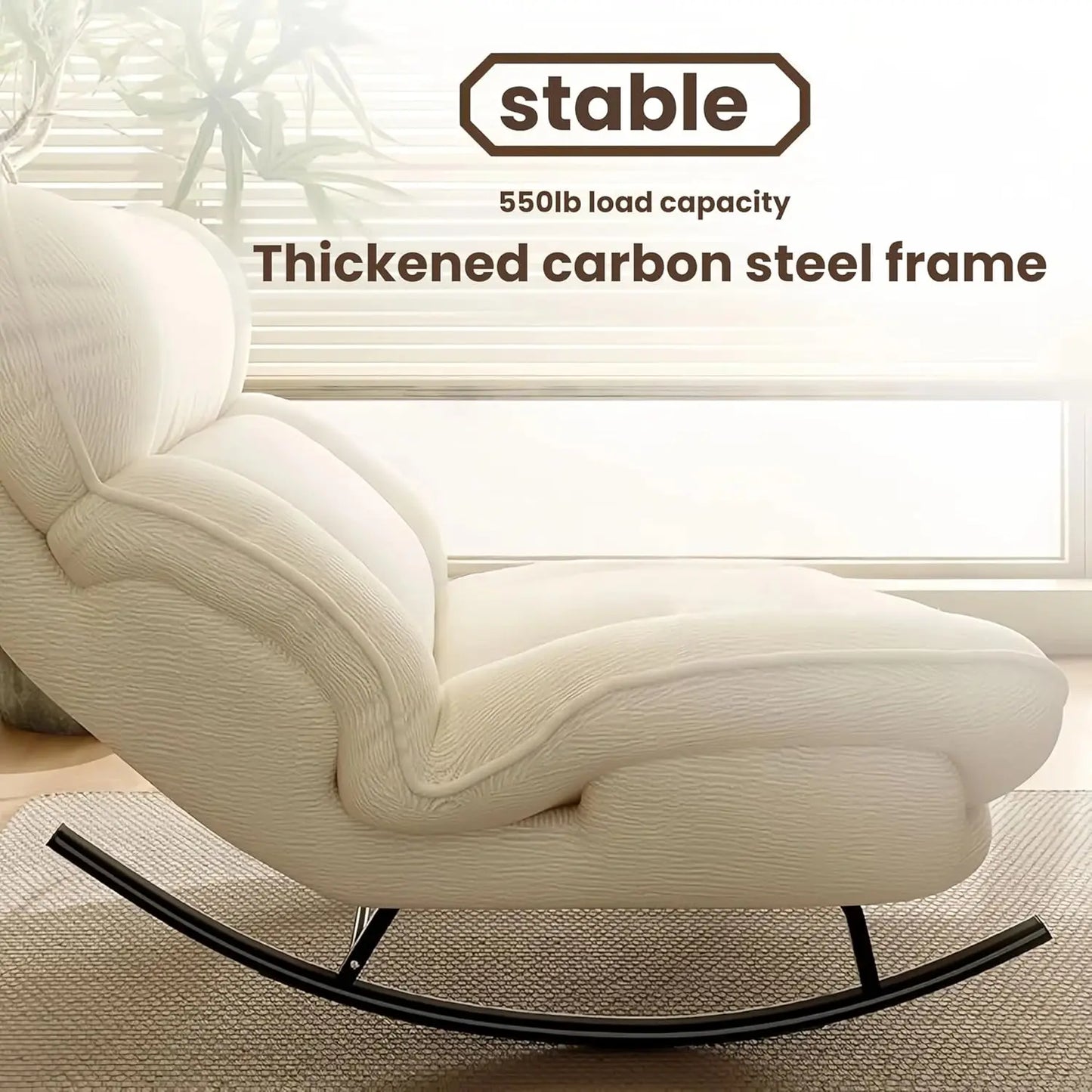 Sofa Rocking Chair Metal Frame with Adjustable Backrest