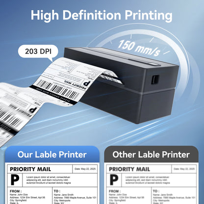 Thermal Label Printer Portable No Ink Required 203DPI 4x6