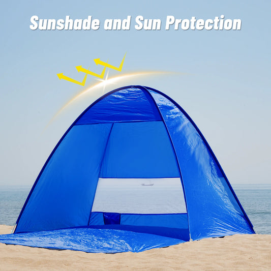 Pop-up Beach Tent, With Bag - Compact Folding Design