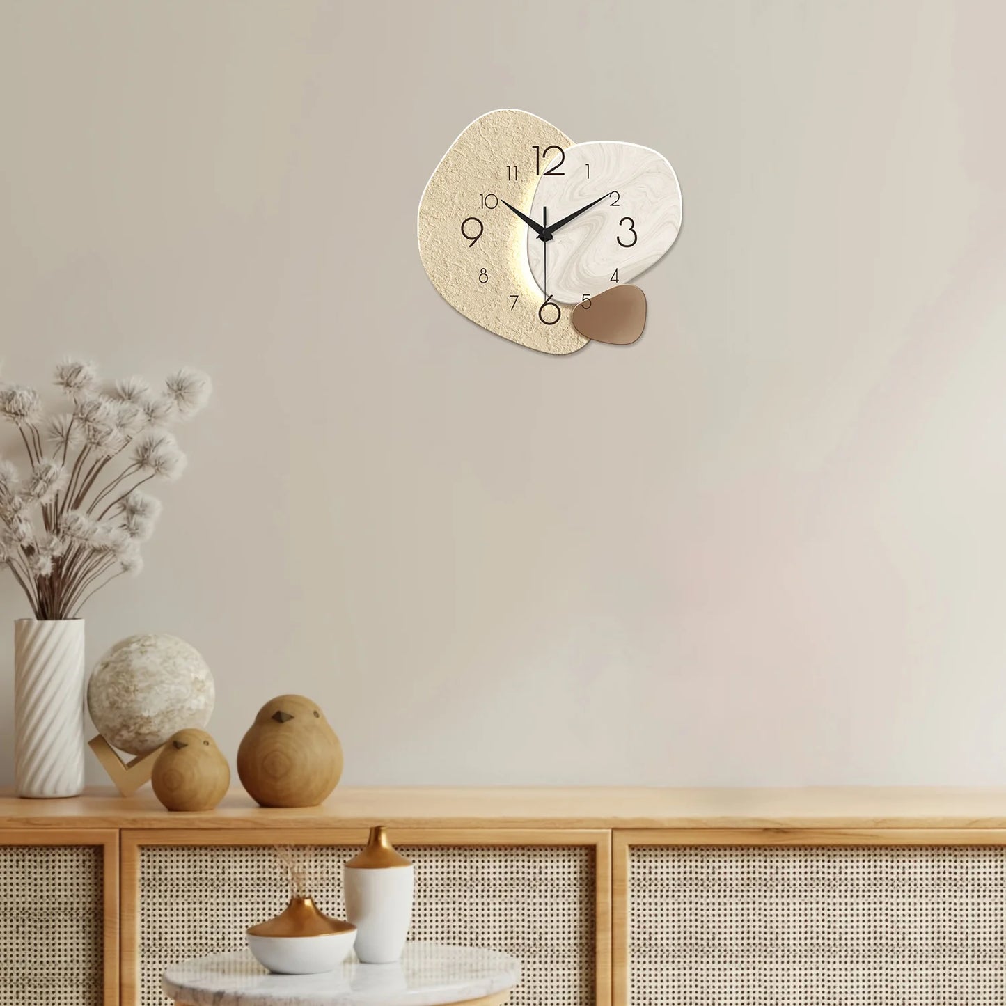 Modern Wall Clock, Silent Quartz , No Battery