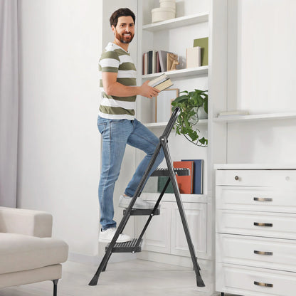 Folding 2 Step Ladder Stool with Anti-Slip Pedal