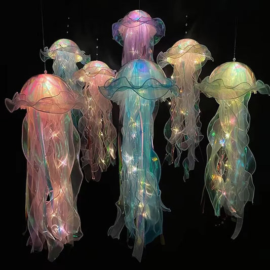 Beautiful Jellyfish Lamp Flower Room Atmosphere Decoration Colorful Nightlight