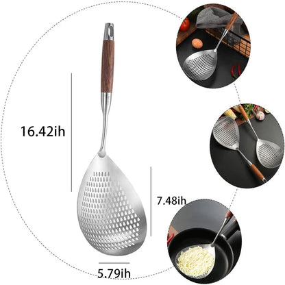 Stainless Steel Spider Strainer Skimmer Ladle for Cooking