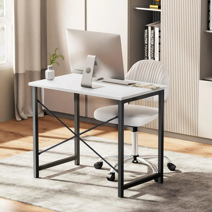 32 Inch Small Computer Desk, Writing Table Metal Frame