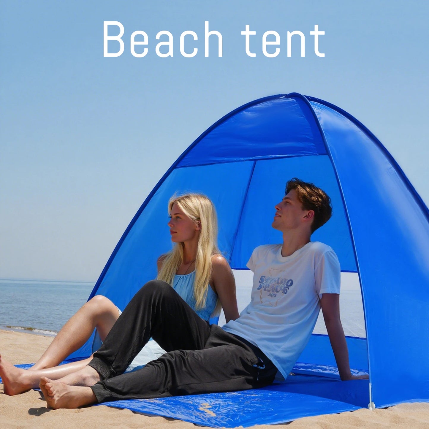 Pop-up Beach Tent, With Bag - Compact Folding Design