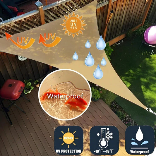 Triangle Sun Shade or Outdoor Patio, Garden Awning