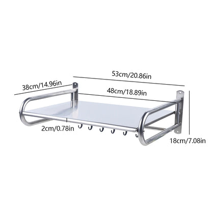 Microwave Oven Rack Stainless Steel Wall-Mounted Shelf