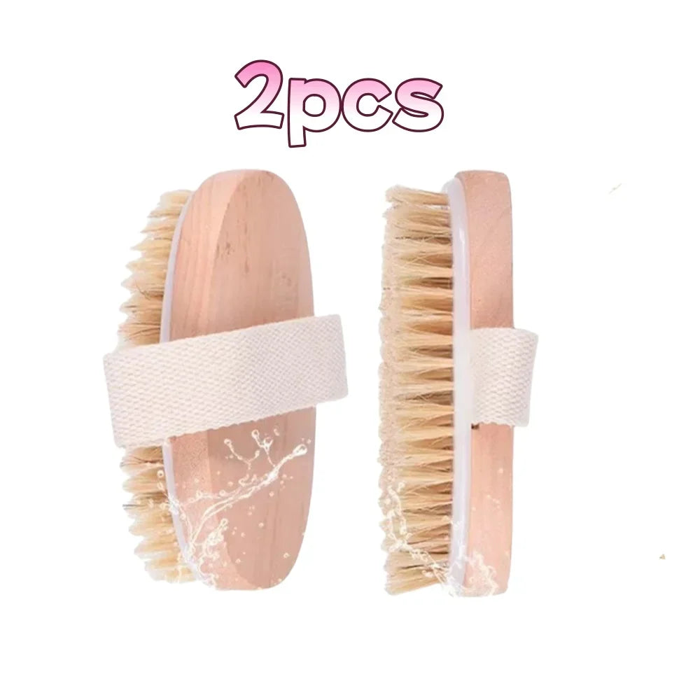 Natural Bristle Dry Body Brush — Smoother Skin in 5 Minutes a Day