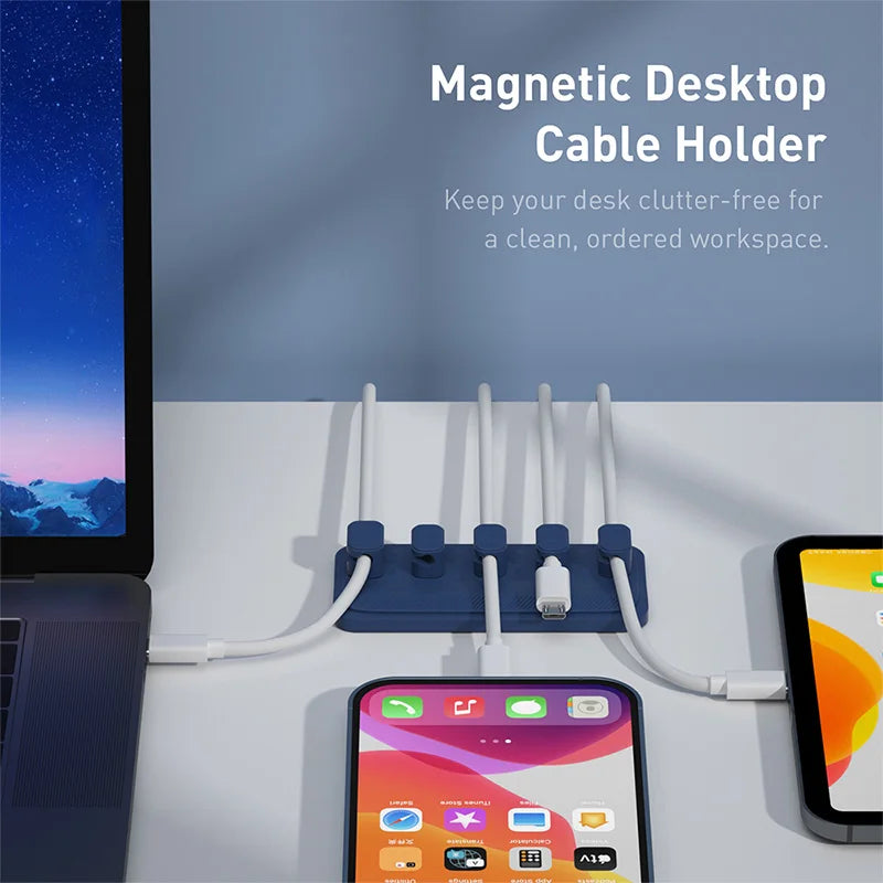 Multipurpose Magnetic Organizer Desktop Cable Clip