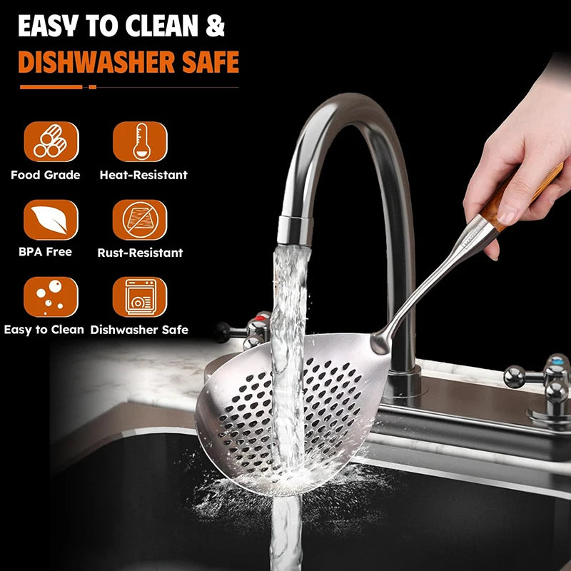 Stainless Steel Spider Strainer Skimmer Ladle for Cooking