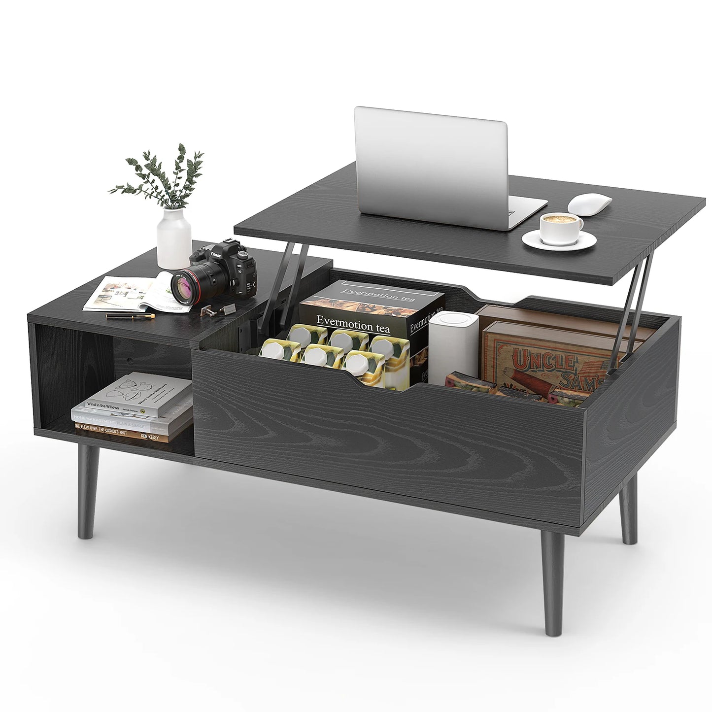 Lift Top Coffee Tables 39.37"x19.7 Storage Shelf