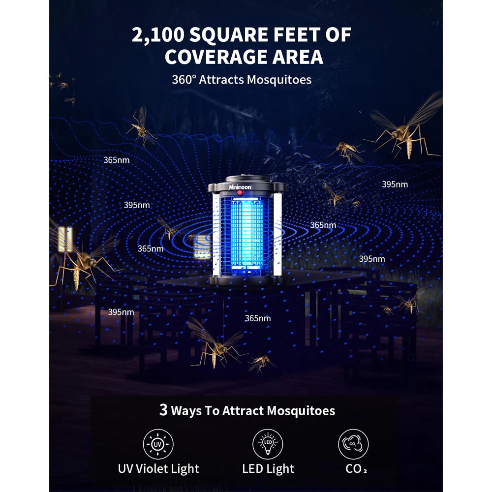 Bug Zapper Outdoor Mosquito Zapper with Dual LED Light