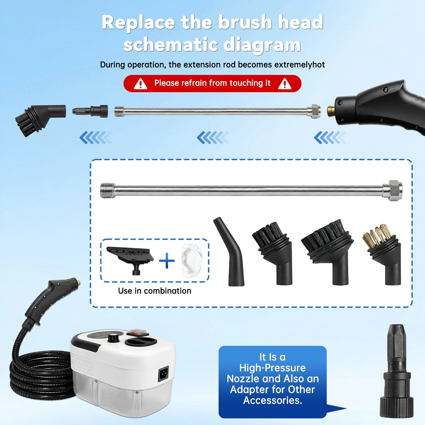 Portable Steam Cleaner — Blasts Grease & Grime in Seconds