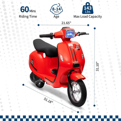 24V 350W Kids Electric Motorcycle, Dual Driving Modes