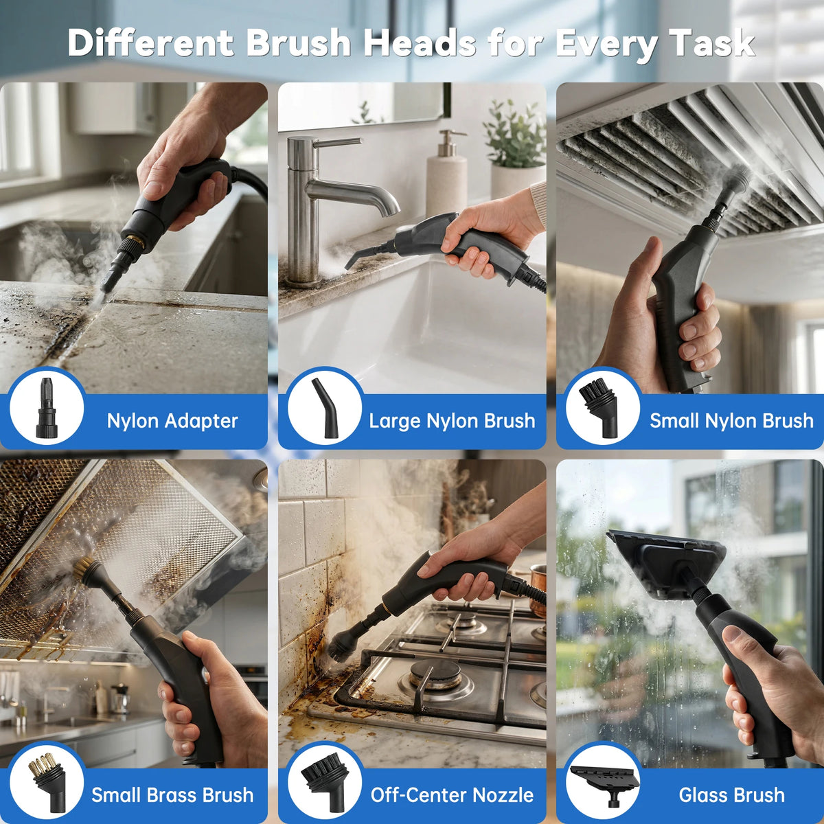 Portable Steam Cleaner — Blasts Grease & Grime in Seconds
