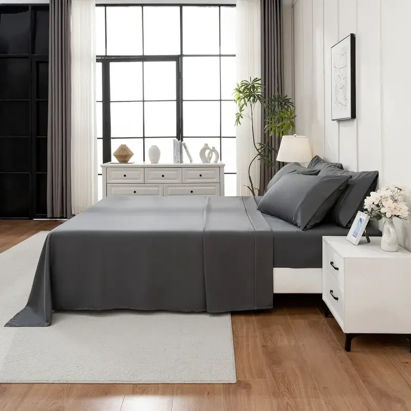 Cooling Queen Size Sheet Set,  Breathable And Comfortable
