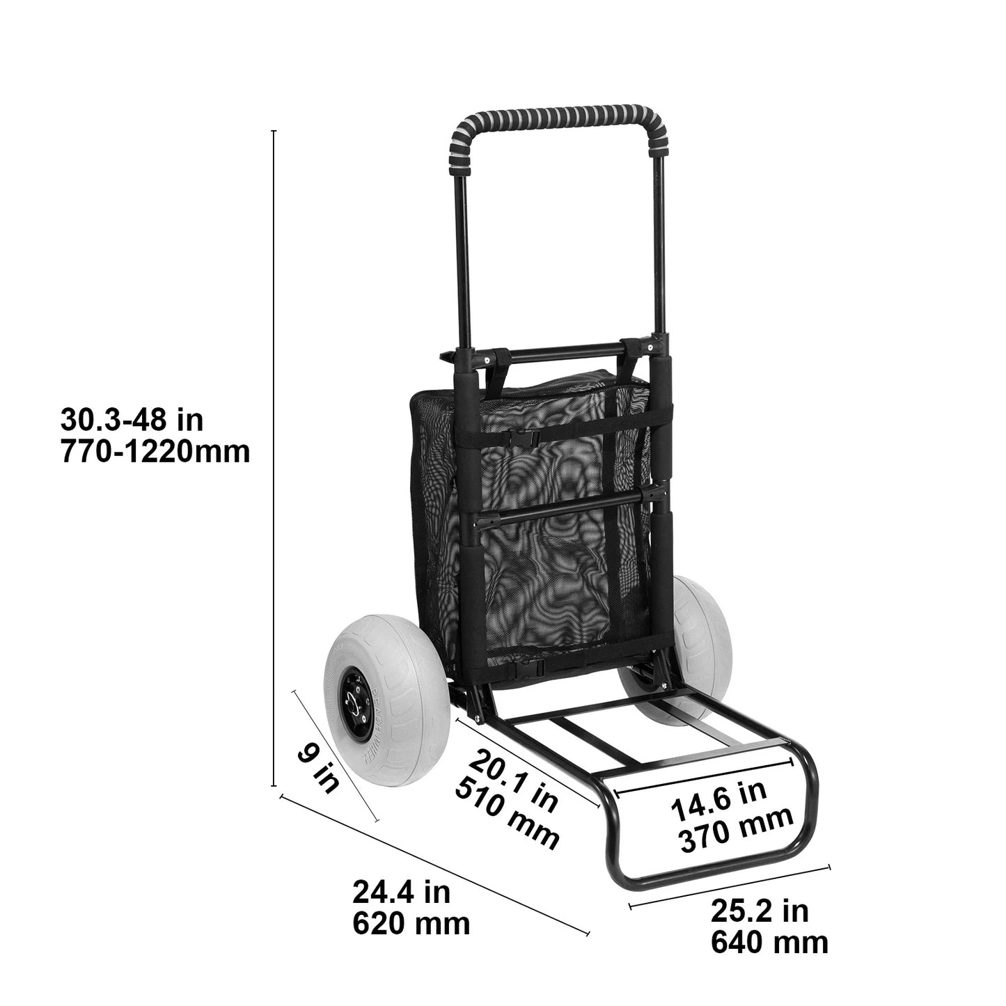 Beach Dolly Big Wheels for Sand 165LBS Capacity