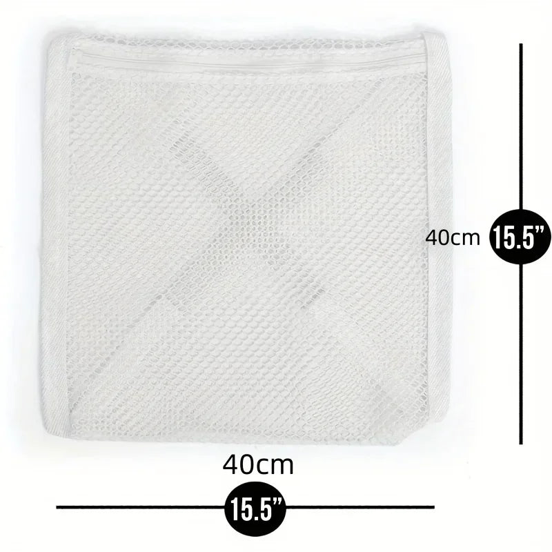 2 White Shoe or Clothes Laundry Bags