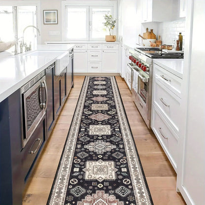 Runner Rug Non-Slip Washable Low Pile Accent Rug