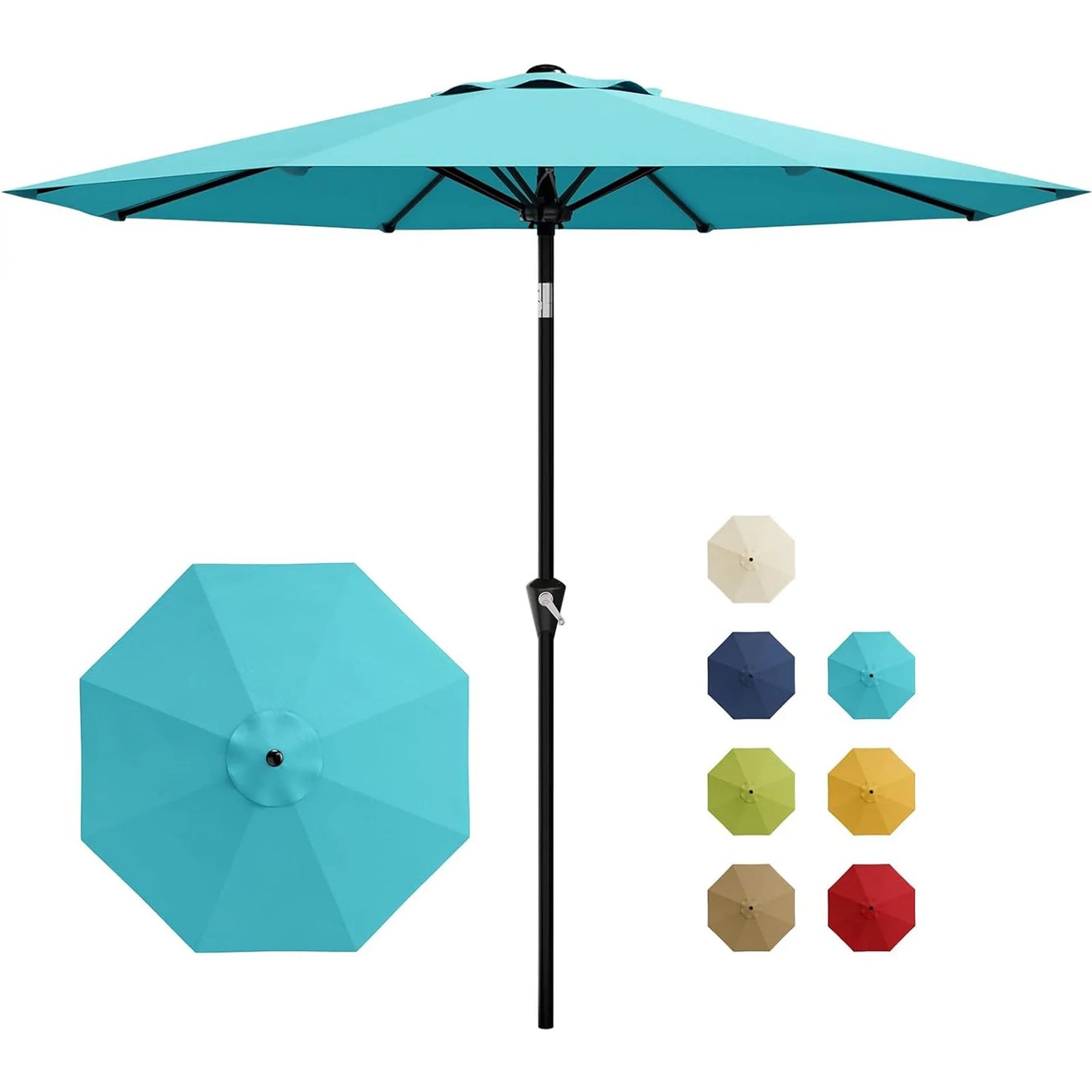 Patio Umbrella With Crank Lift & Tilt Waterproof
