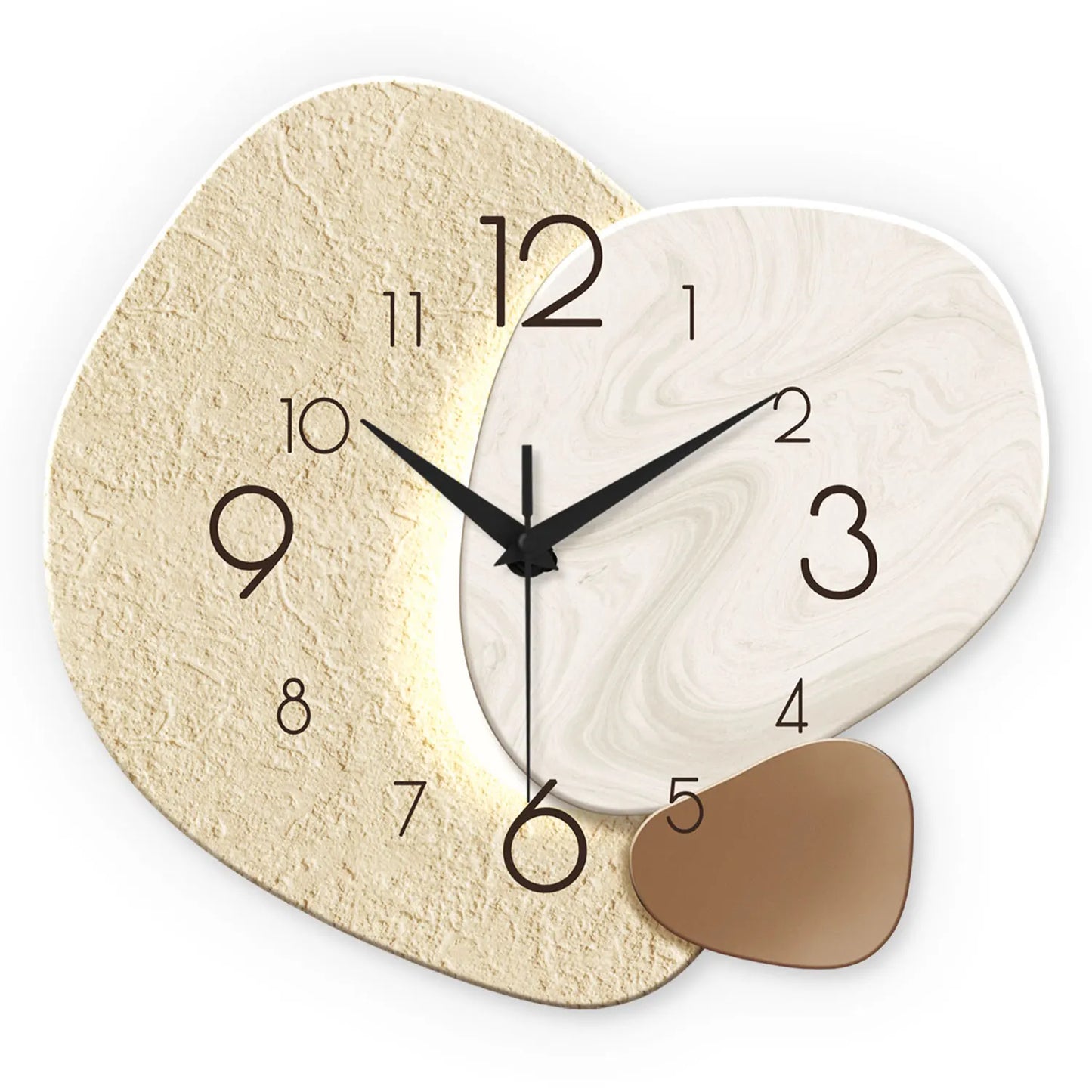 Modern Wall Clock, Silent Quartz , No Battery