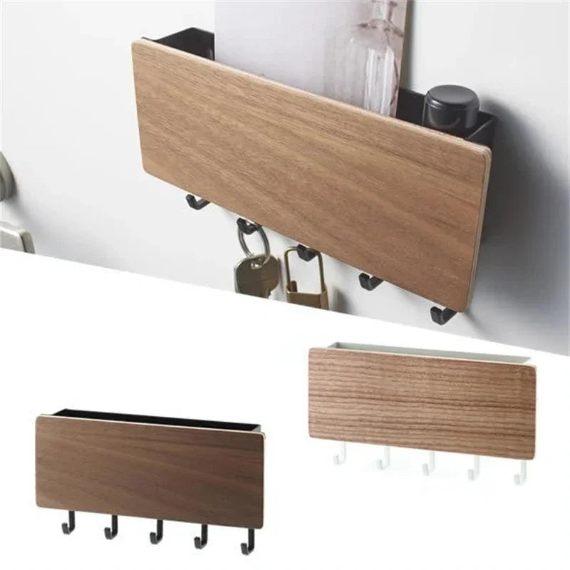 Wall Hanging Bamboo Key Hanger Holder, Organizer Rectangle