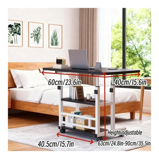 Computer Desk Adjustable Height With Wheels Heavy Duty