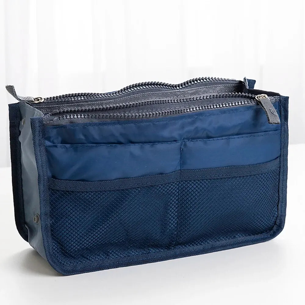 Multi Functional Large Capacity Makeup Bag Double Zipper