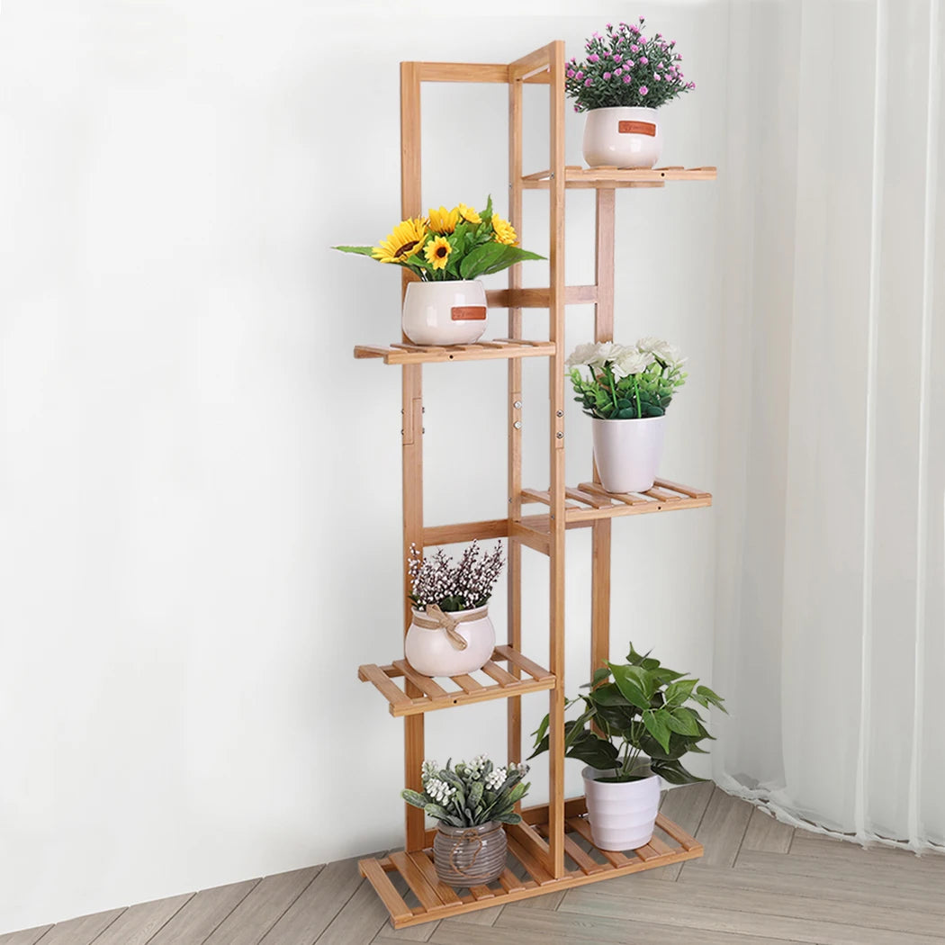Tall Bamboo Plant Stand Flower Display Rack
