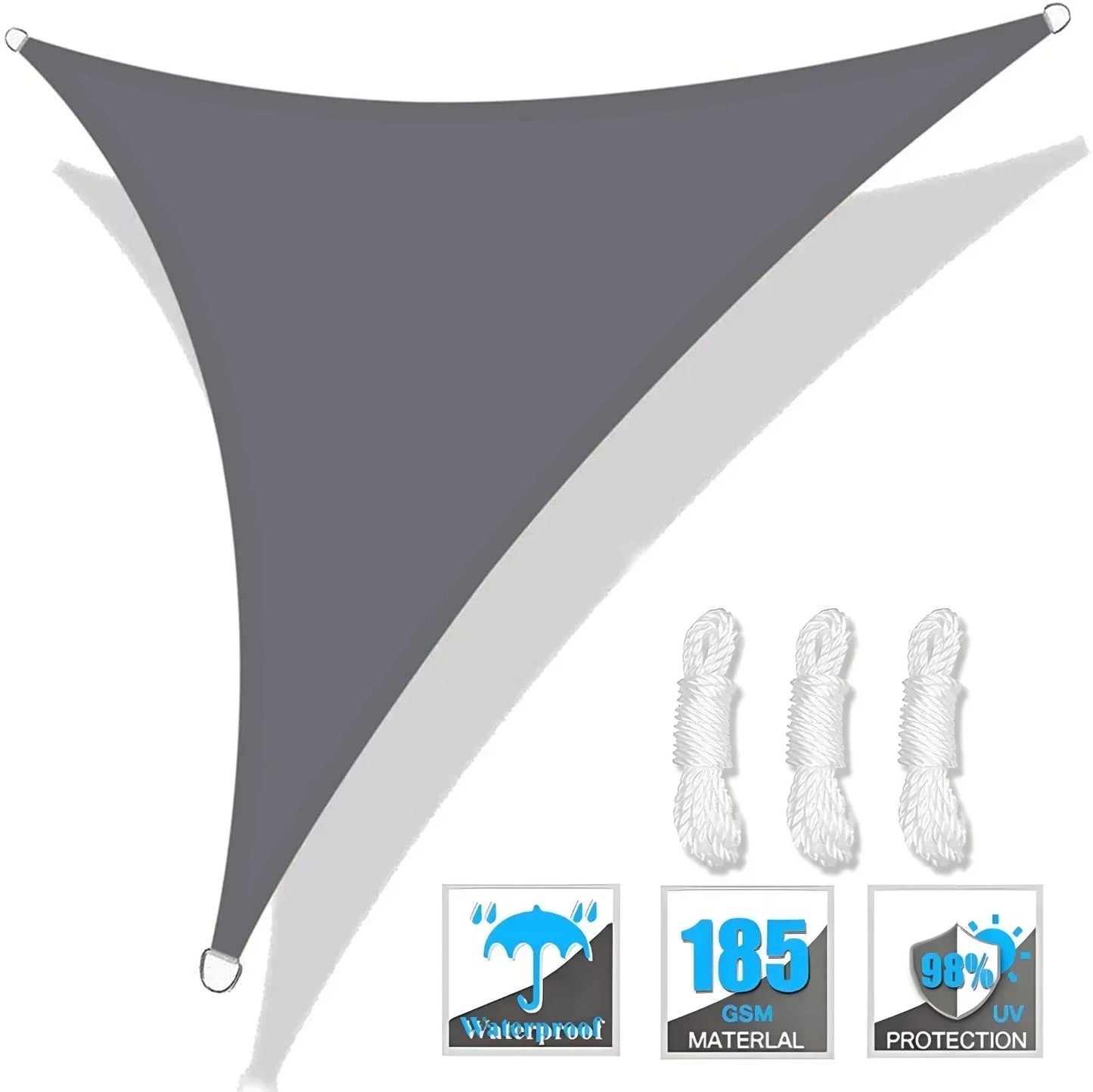 Triangle Sun Shade or Outdoor Patio, Garden Awning