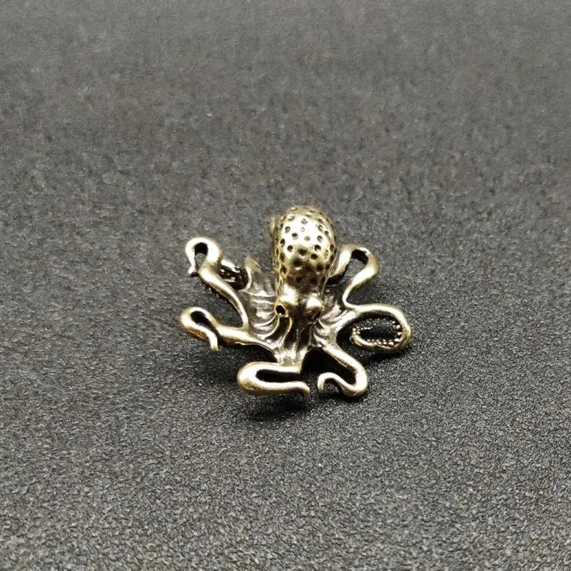 Brass Octopus Antique Copper Animal Figurines Miniatures