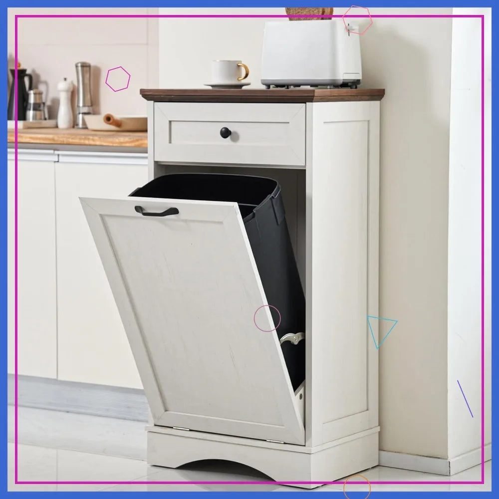 Tilt Out Trash Cabinet Freestanding