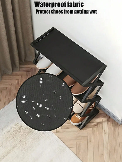 4-Tier Folding Shoe Rack | Space-Saving Storage Solution