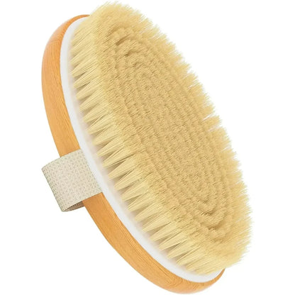 Natural Bristle Dry Body Brush — Smoother Skin in 5 Minutes a Day