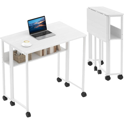 Laptop Table Storage, Sofa Table with Wheels