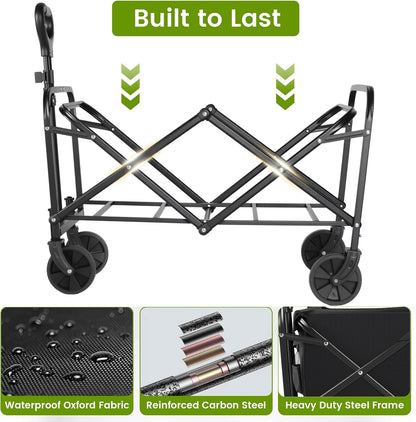 Heavy Duty Wagon Carts Foldable, Portable Wagons