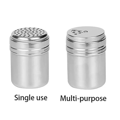 Multi-purpose Stainless Steel Seasoning Jar Rotating Cover